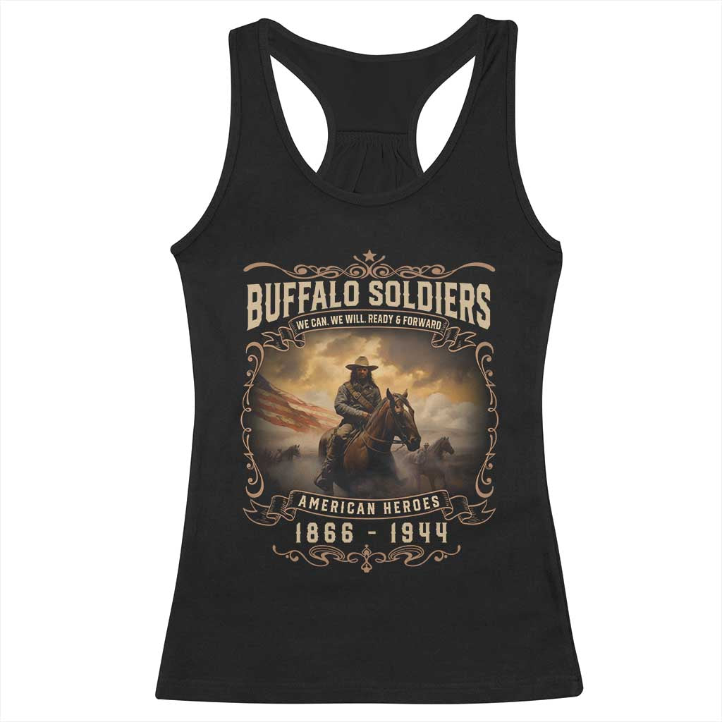 Buffalo Soldiers Racerback Tank Top American Heros Cavalry Black History