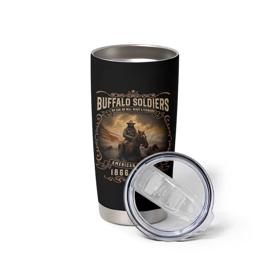 Buffalo Soldiers Tumbler Cup American Heros Cavalry Black History - Wonder Print Shop