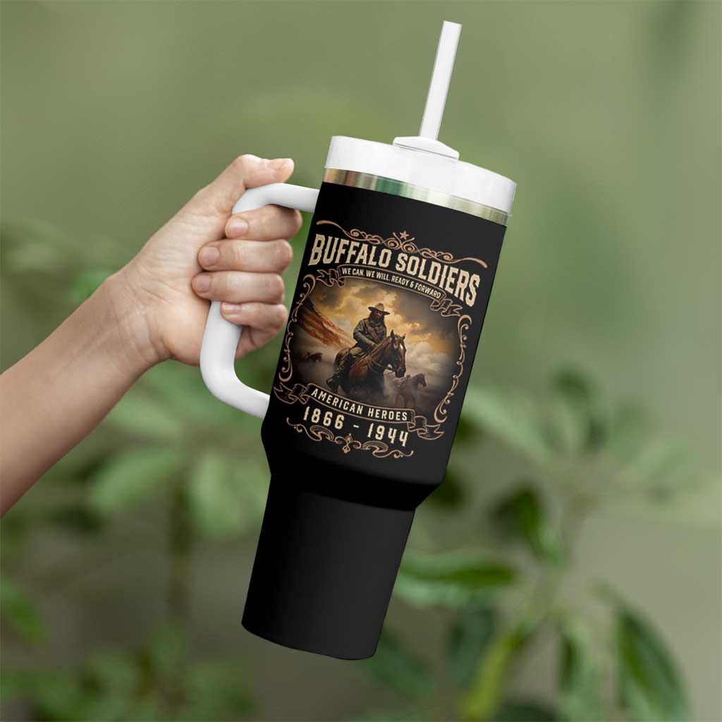 Buffalo Soldiers Tumbler With Handle American Heros Cavalry Black History - Wonder Print Shop