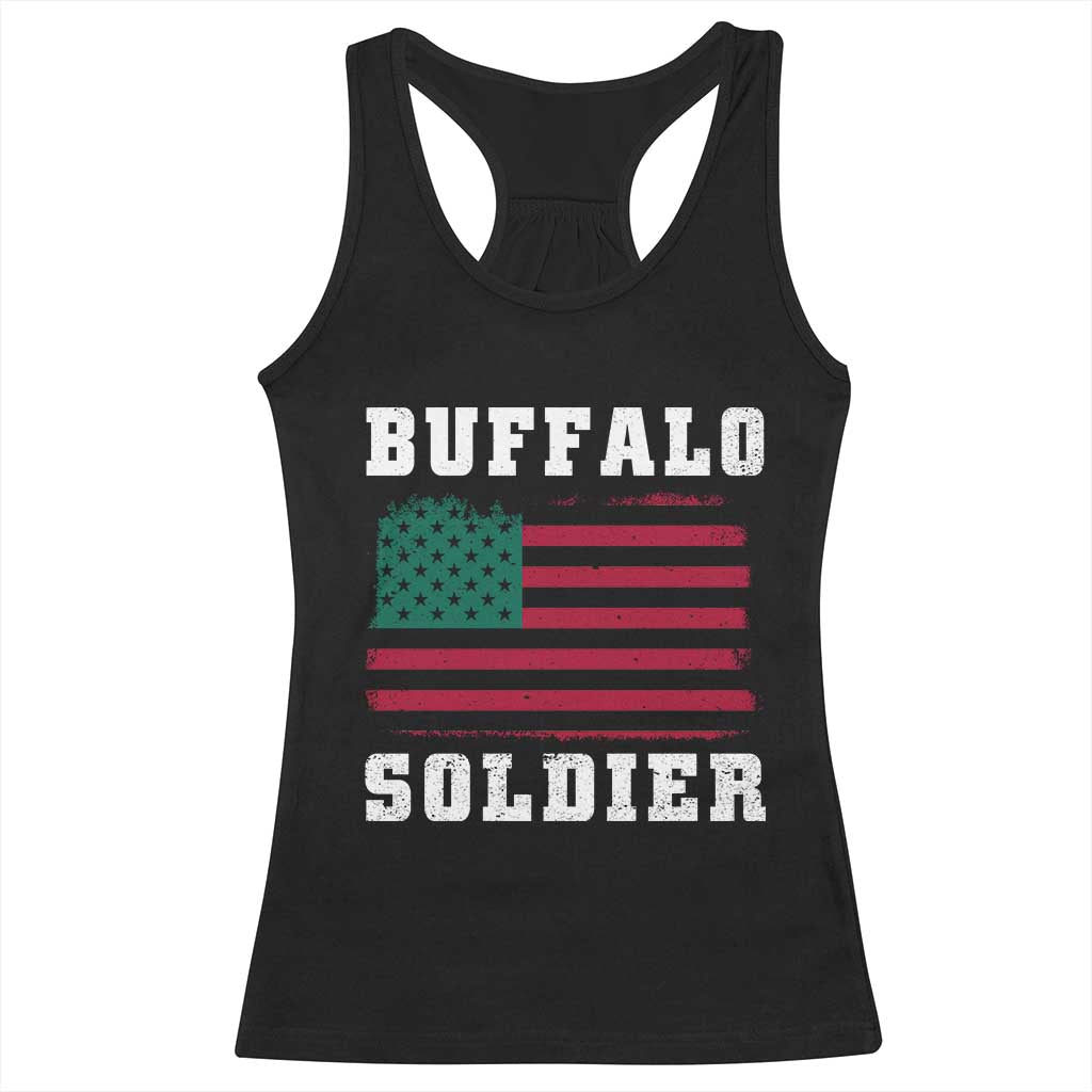 Buffalo Soldiers Racerback Tank Top African American Cavalry Black History