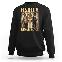 Harlem Renaissance sweatshirt in black with front graphic print and crew neck