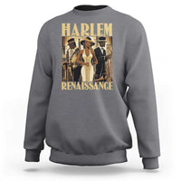 Harlem Renaissance sweatshirt in charcoal with front graphic print and crew neck