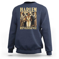 Harlem Renaissance sweatshirt in navy with front graphic print and crew neck