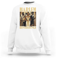 Harlem Renaissance sweatshirt in white with front graphic print and crew neck