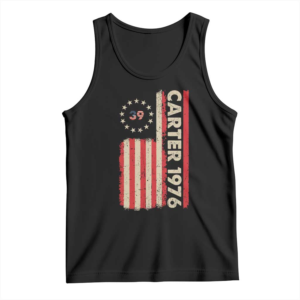 Jimmy Carter Tank Top 39th US President 1976 Retro American Flag