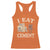 Funny Cat Meme Racerback Tank Top I Eat Cement