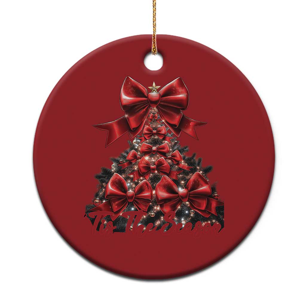 Christmas Tree Coquette Tis The Season Christmas Ornament - Wonder Print Shop