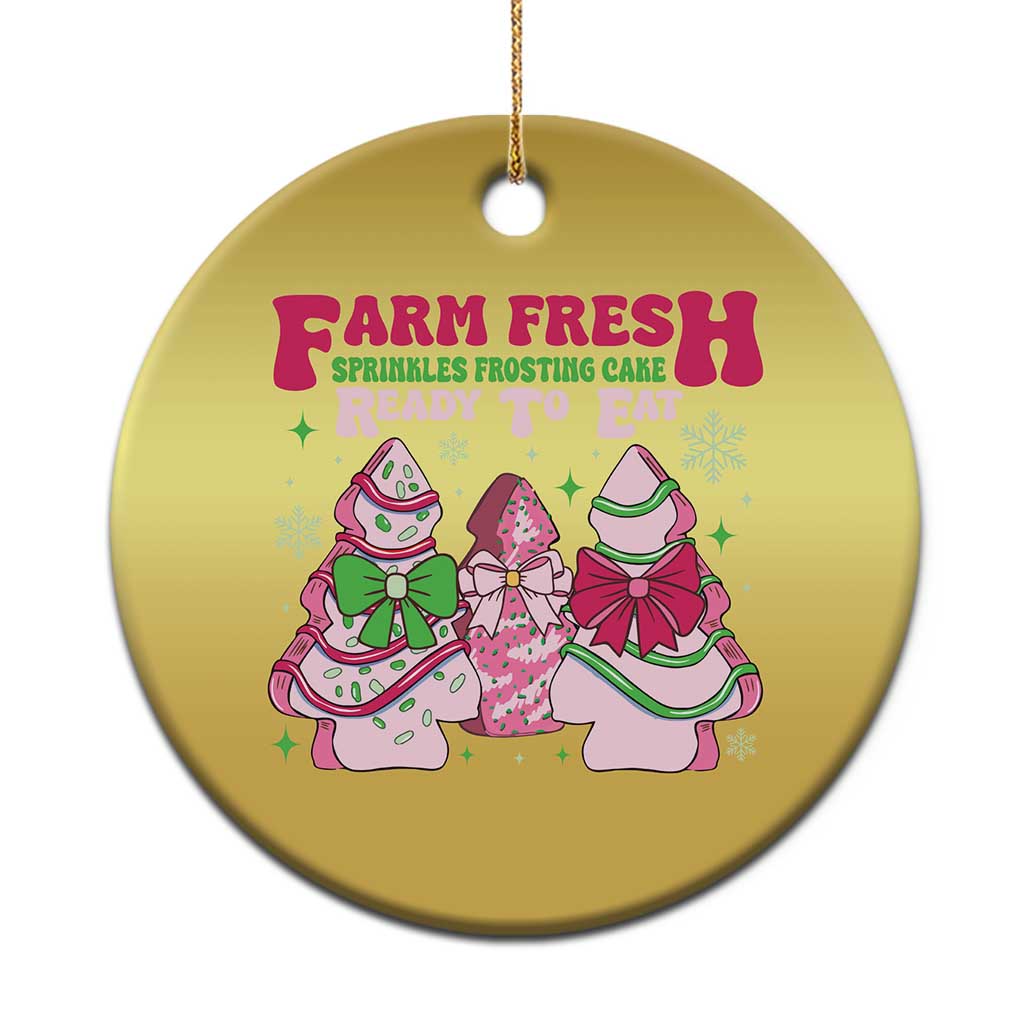 Farm Fresh Christmas Tree Cakes Coquette Christmas Ornament - Wonder Print Shop