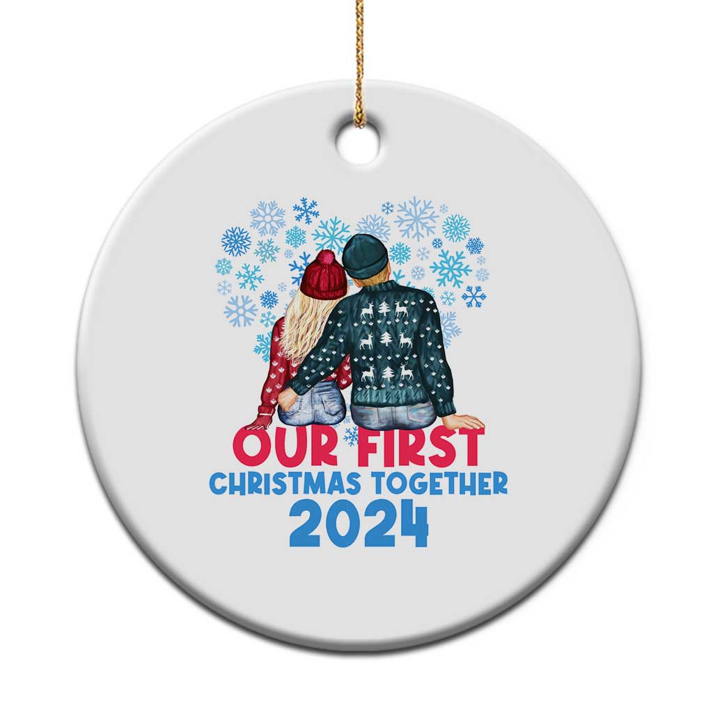 Our First Christmas Together 2024 Christmas Ornament - Wonder Print Shop