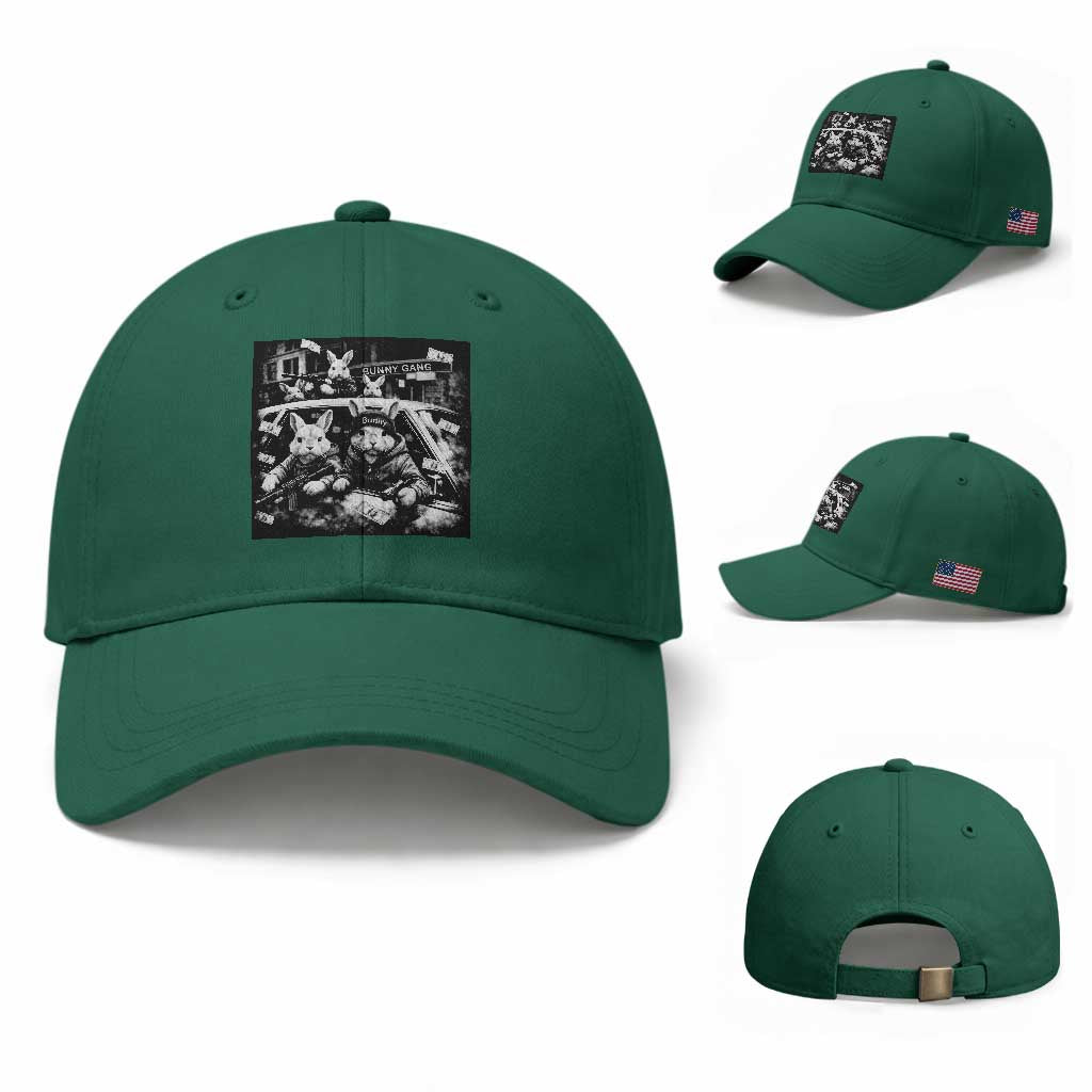 Funny Bunny Gang Baseball Cap Vintage Rabbit Meme