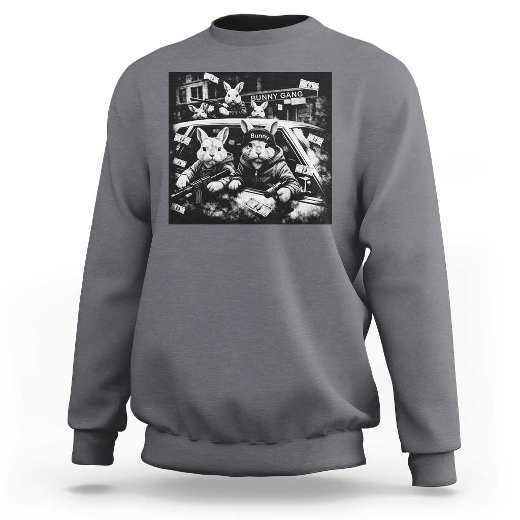Funny Bunny Gang Sweatshirt Vintage Rabbit Meme