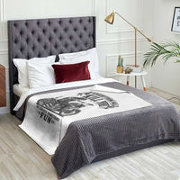 Skeleton Biker Vintage Motorcycle Graphic Throw Blanket Everything Will Kill You So Choose Something Fun