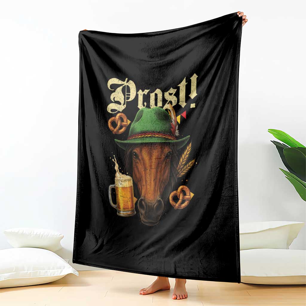 Oktoberfest Horse Throw Blanket German Octoberfest Beer Prost Drinking - Wonder Print Shop
