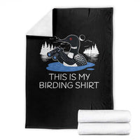 Funny Birding Throw Blanket Loon Bird Watching - Wonder Print Shop