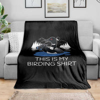 Funny Birding Throw Blanket Loon Bird Watching - Wonder Print Shop