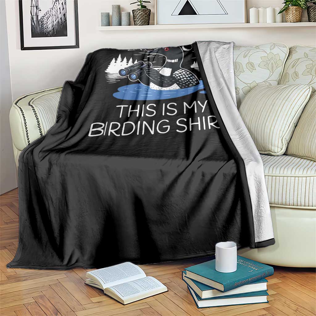 Funny Birding Throw Blanket Loon Bird Watching - Wonder Print Shop