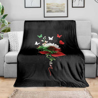 Iran Throw Blanket Free Iran Protest Sunflower Flag