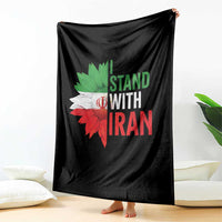 Sunflower Iran Flag Throw Blanket Persian Freedom I Stand With Iran