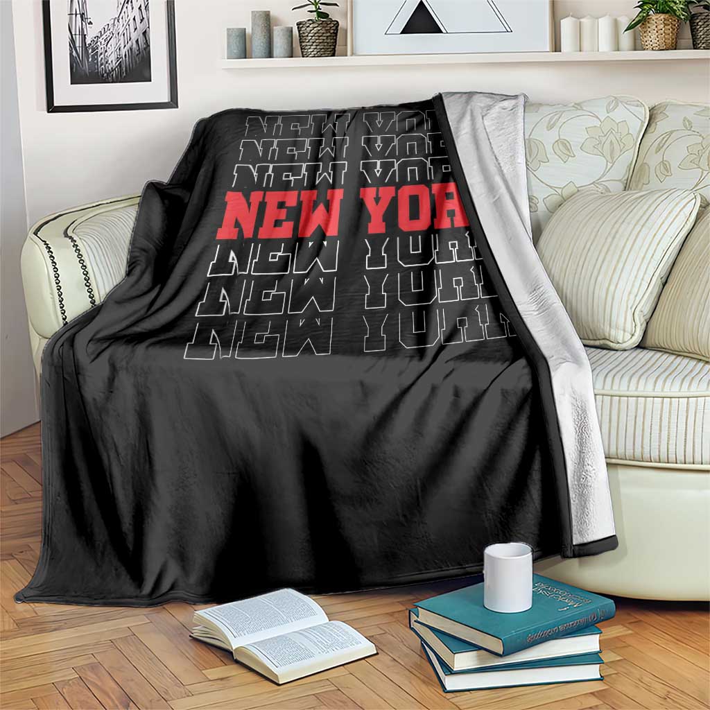 New York Vintage Throw Blanket State Pride Classic Throwback Design