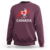 Canada Moose Maple Leaf Sweatshirt Canadian Pride