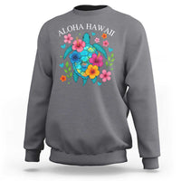 Aloha Hawaii Sweatshirt Sea Turtle Summer Hawaiian Island - Wonder Print Shop