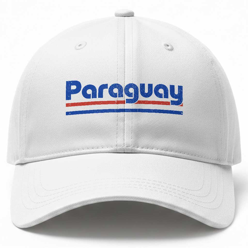 Vintage Paraguay Flag Baseball Cap Retro Stripe Patriotic Paraguayan Pride Graphic