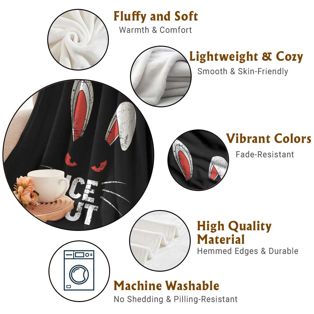 Bunny Ice Out Throw Blanket Resist FDT Anti Immigration Enforcement