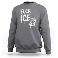 Fck Ice Sweatshirt Vintage Graffiti No Human is Illegal