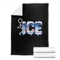 Fck Ice Throw Blanket Sarcastic Immigration Protest