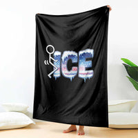 Fck Ice Throw Blanket Sarcastic Immigration Protest