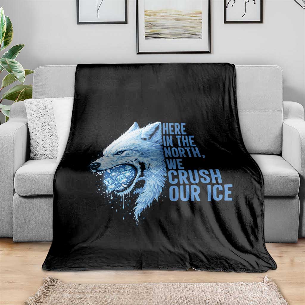 Crush Ice Throw Blanket Wolf Human Rights Protest