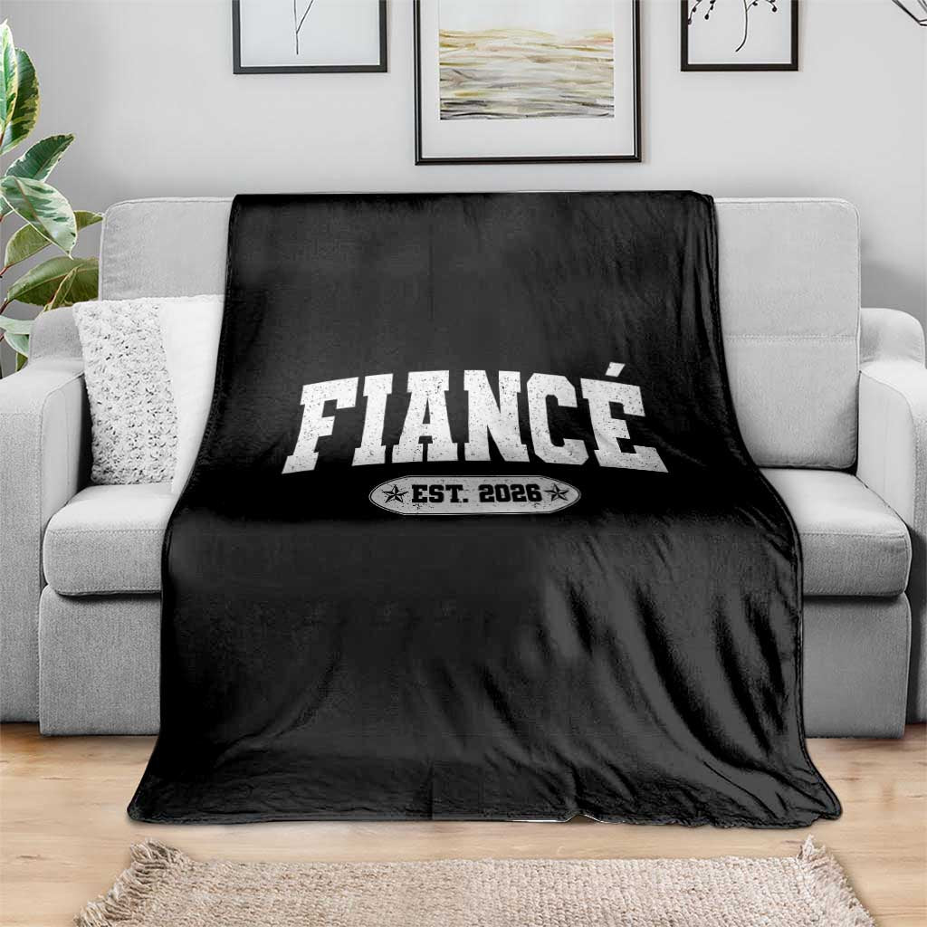 Fiance Est 2026 Throw Blanket Future Mr. and Mrs. Boyfriend Engagement Gift