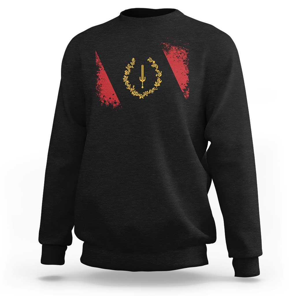 Black American Heritage Flag Sweatshirt Vintage Watercolor Afro African Black History Month