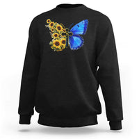 Sunflower Butterfly Ukraine Flag Sweatshirt