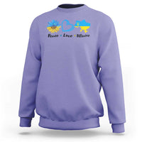 Peace Love Ukraine Sunflower Flag Sweatshirt