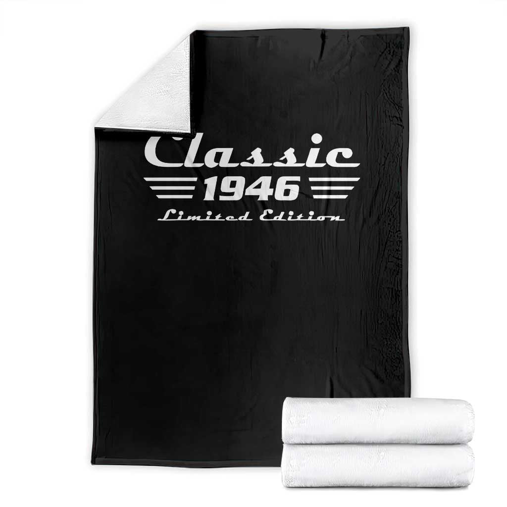 Classic 1946 Birthday Throw Blanket 80yr 80th Birthday
