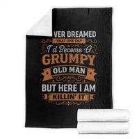 Funny Man Saying Throw Blanket Become A Grumpy Old Man Grandpa Dad