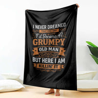 Funny Man Saying Throw Blanket Become A Grumpy Old Man Grandpa Dad