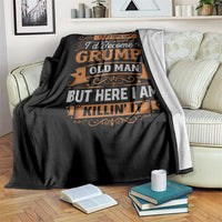 Funny Man Saying Throw Blanket Become A Grumpy Old Man Grandpa Dad