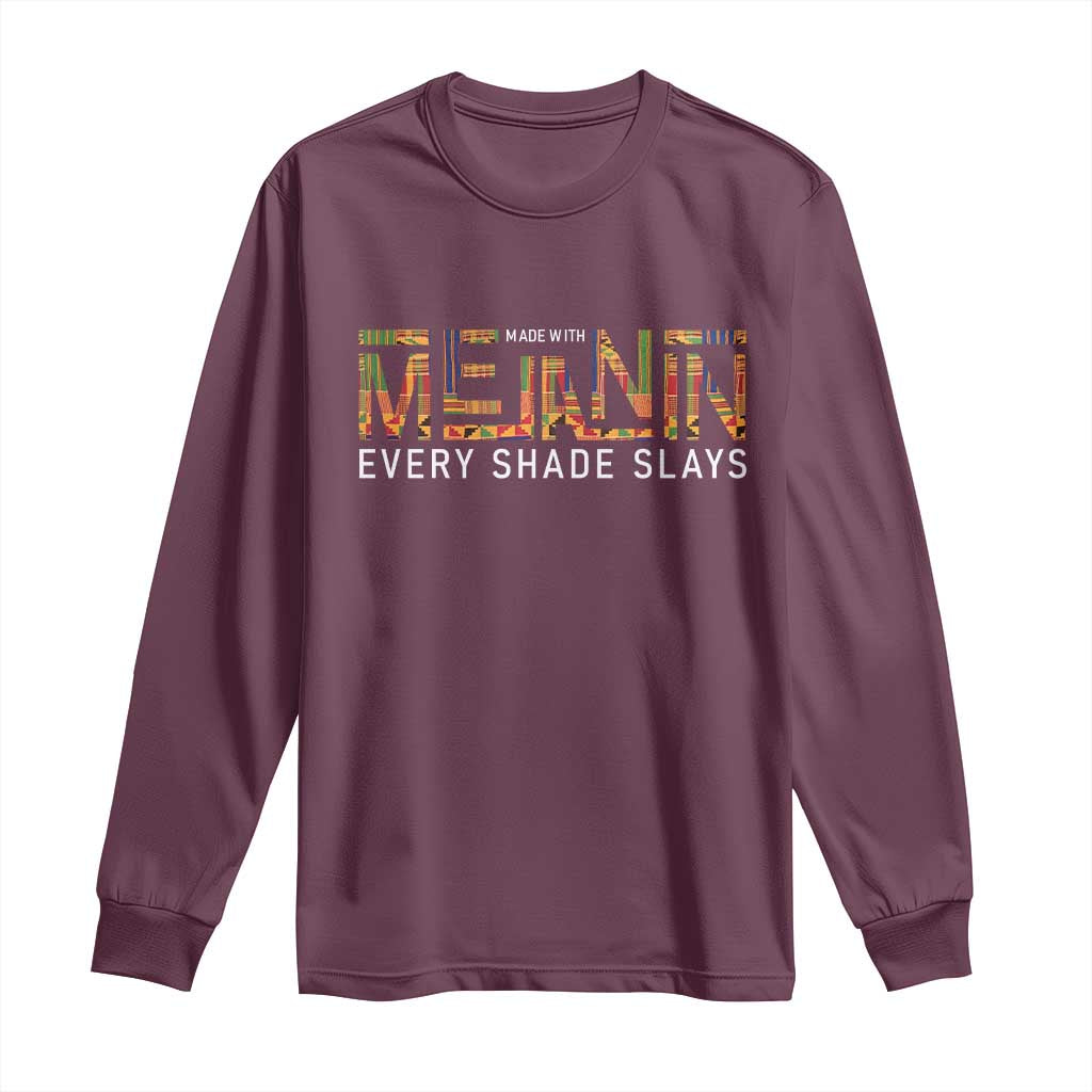 Black History Long Sleeve Shirt BLM Melanin Kente Juneteenth Black History