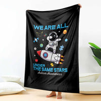 Autism Acceptance Throw Blanket We Are All Under The Same Stars