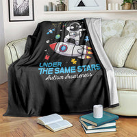 Autism Acceptance Throw Blanket We Are All Under The Same Stars