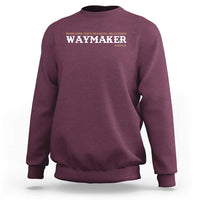 Christian Worship Sweatshirt Isaiah 42:16 Waymaker Promise Keeper Miracle Worker - Wonder Print Shop