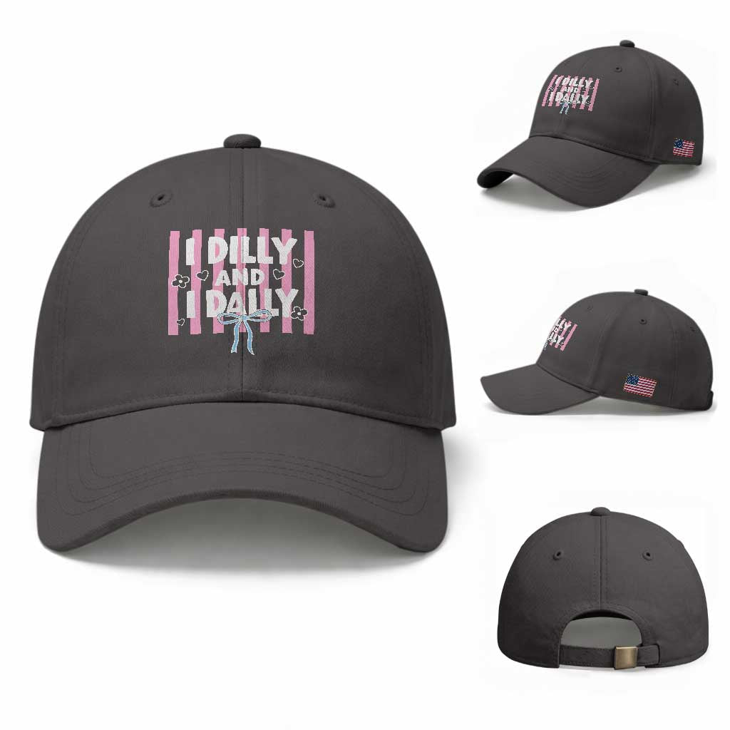 Dilly Dally Baseball Cap Trendy Viral Funny Girly
