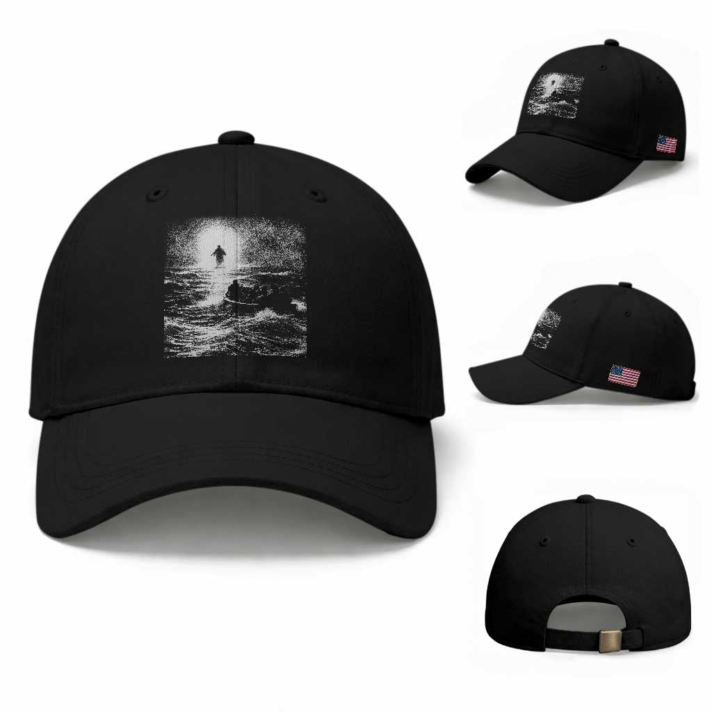 Christian Faith Baseball Cap Walk On Water Distressed Bible Verse