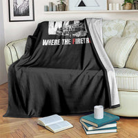 Funny Firefighter Throw Blanket WTF What The Firetruck Fireman Gift - Wonder Print Shop