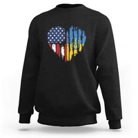 Support Ukraine Sweatshirt Stand With Ukraine American Ukrainian Flag