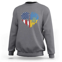 Support Ukraine Sweatshirt Stand With Ukraine American Ukrainian Flag
