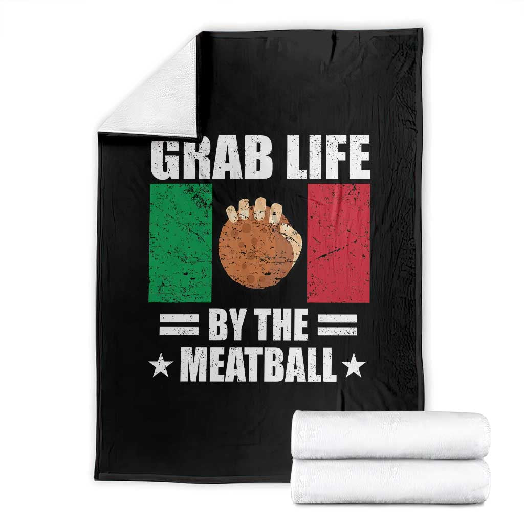 Funny Meatball Throw Blanket Italian Food Italy Flag - Wonder Print Shop