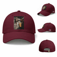 Funny Shih Tzu Drinking Iced Coffee Baseball Cap Vintage Dog Lover